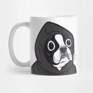 Black Boston Terrier Hoodie Mug